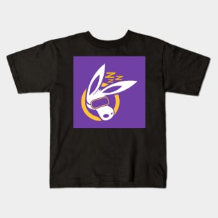 MOULE Head Logo With Sleep Mask Purple Kids T-Shirt